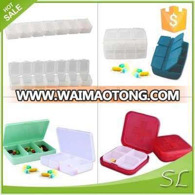 FDA colorful 7 days pill case plastic pill box